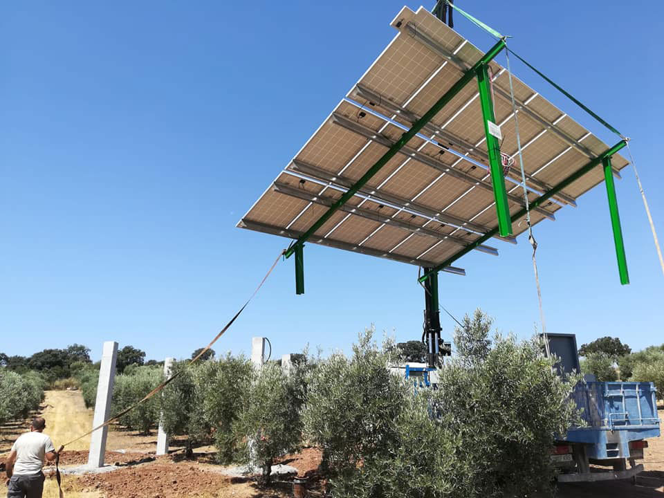 Instalación bombeo solar paneles solares